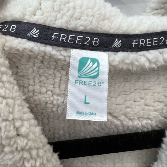 Free 2B Gray Sherpa Lined Full Zip Pocket Jacket - Picture 3 of 11